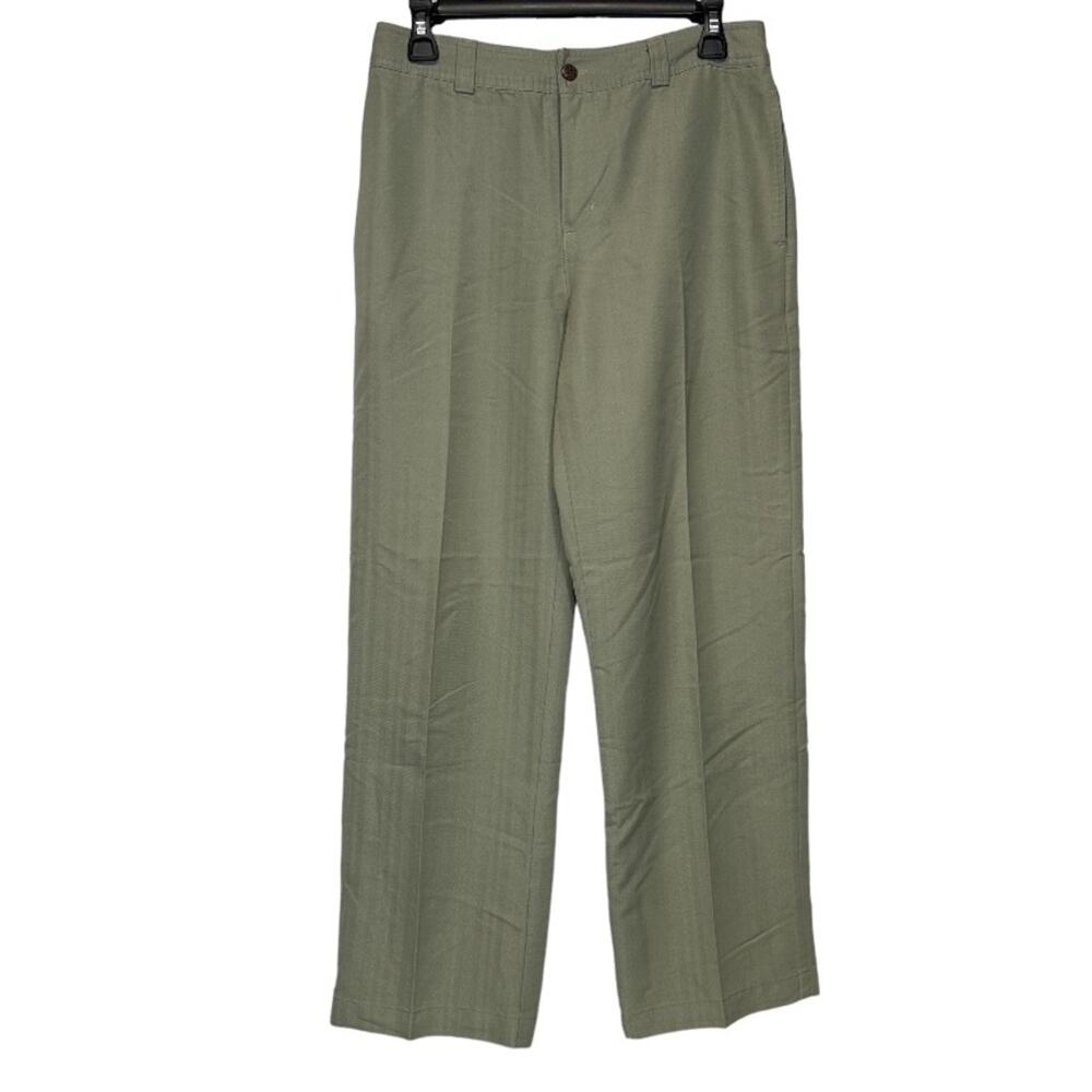 Vintage Caribbean Joe Olive Green Mid Rise Straight Leg Pants Size 8